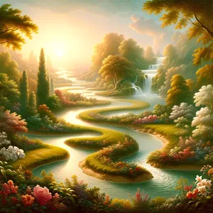 10. І річка виходить із Едему, щоб напувати рай, а звідти розділяється й стає чотирма річками.