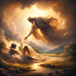 7. І Господь Бог створив людину з пороху земного, і дихання життя вдихнув у ніздрі її, і стала людина живою душею.