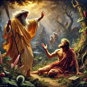 18. тернину і осот вона буде тобі родити; і будеш їсти польову рослину.