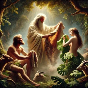 21. І зробив Господь Бог Адаму та жінці його одяг із шкури, і зодягнув їх.