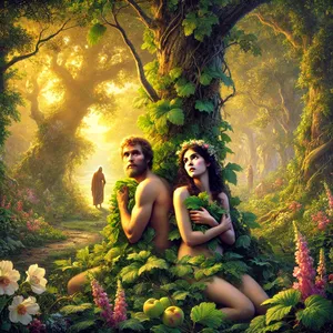 8. І почули голос Господа Бога, що ходив у раю під час денної прохолоди; і сховався Адам та жінка його від Господа Бога серед дерев раю.