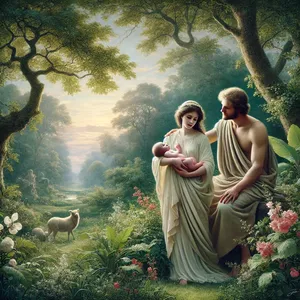 1. Адам пізнав Єву, свою жінку, і вона завагітніла, і породила Каїна, та й сказала: „Набула я людину від Господа”.