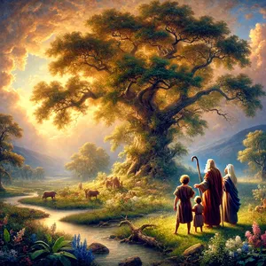 32. А Ной був віку пяти сотень літ, та й породив Ной Сима, Хама й Яфета.