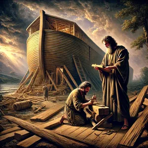 14. Зроби собі ковчега з дерева гофер. Зробиш ковчега кімнатами, і осмолиш його смолою зсередини й ззовні.