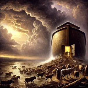 16. І те, що ввійшло, самець і самиця з усякого тіла ввійшли, як Бог наказав йому. І замкнув Господь за ним ковчега.