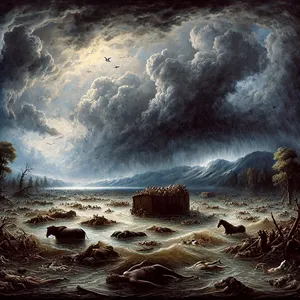 21. І вимерло всяке тіло, що рухається по землі, і птаство, і худоба, і звірина, і всяка плазюча істота, що плазує по землі, і кожна людина.