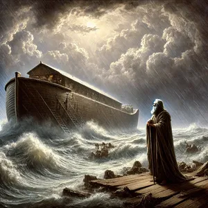 6. А Ной був віку шостисот літ, як на землю прийшов потоп.