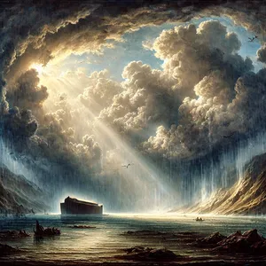 2. І замкнулися джерела безодні та небесні розтвори, і дощ із неба спинився.