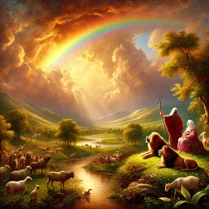 17. І сказав Бог Ноєві: Це знак заповіту, який Я уклав між Мною і всіляким тілом, що є на землі.